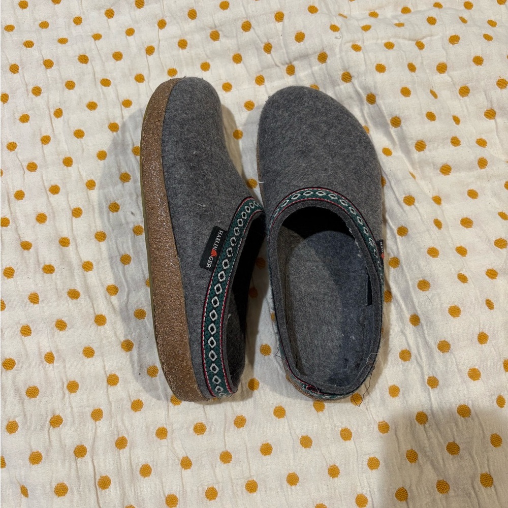 Haflinger wool clogs